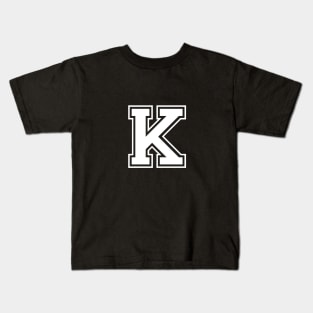 Initial Letter K - Varsity Style Design Kids T-Shirt